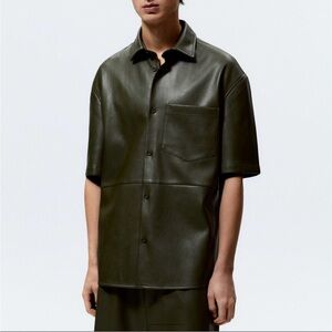 Zara Faux Leather Shirt (Matching Top)